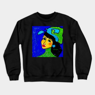 Green Eyed Lady Crewneck Sweatshirt